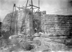 Fra utbygging av Hafslund kraftstasjon, Skjeberg, 1899.

P