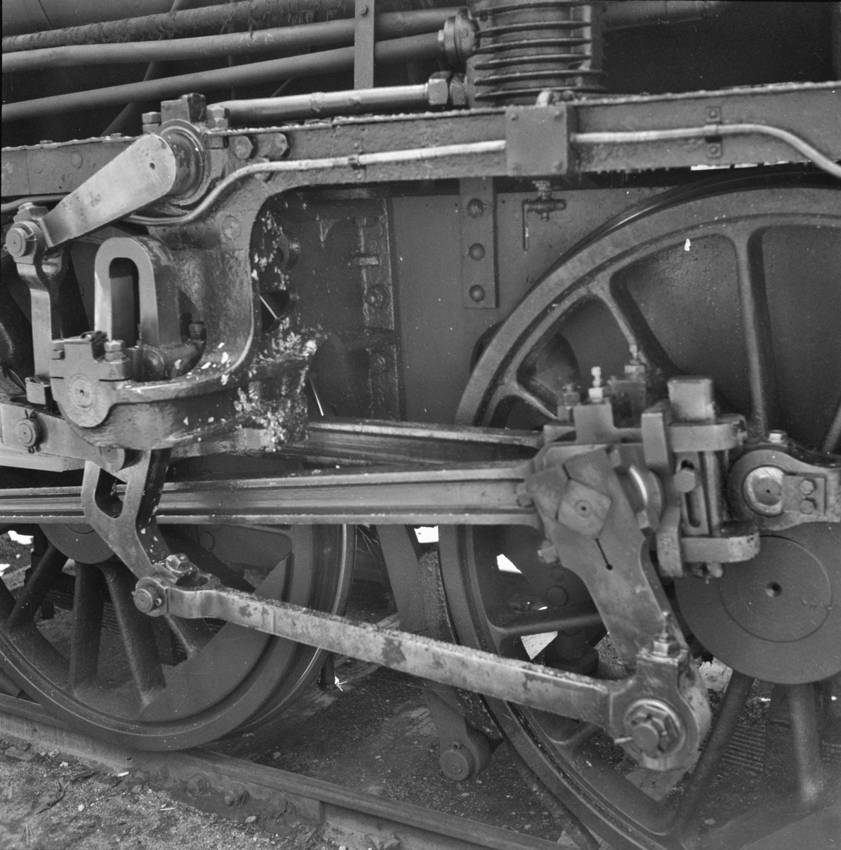 Detalj på damplokomotiv 21e nr. 207.