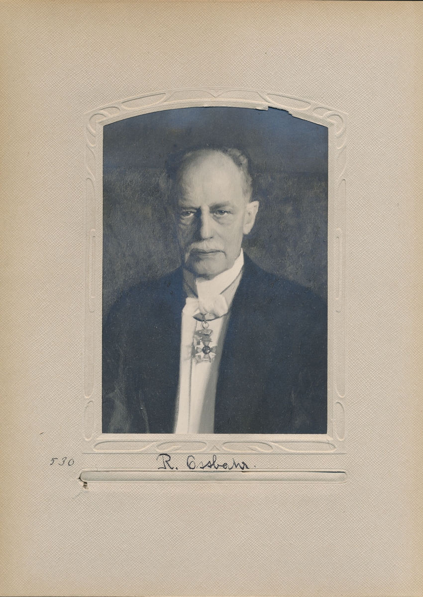 Porträtt av Richard Emanuel Ossbahr , generalpostdirektör 1907.