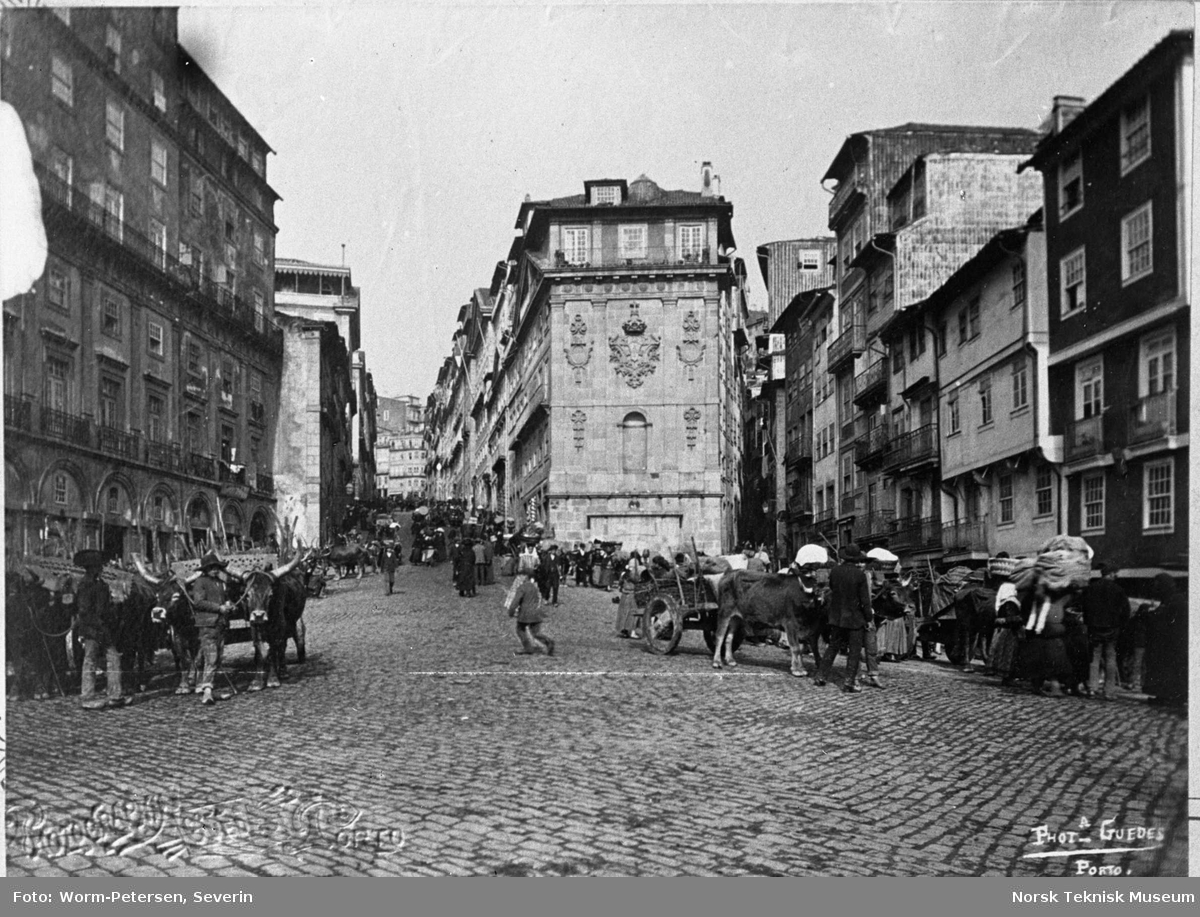 Gateparti, trolig fra pesten i Porto