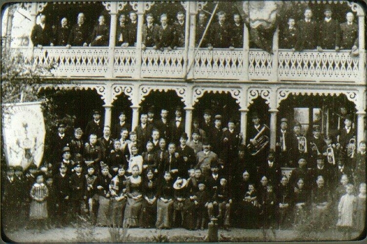 Föreningen Enigheten, 1880-talet. Huset är samma som gasverkets senare kontorsbyggnad.