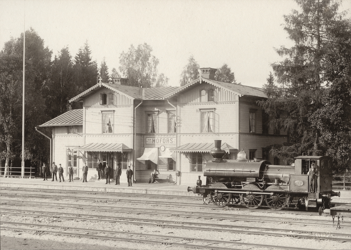 Stationsbyggnad i Hofors. Fotografiet var med i Svenska Turistföreningens pristävlan 1902.