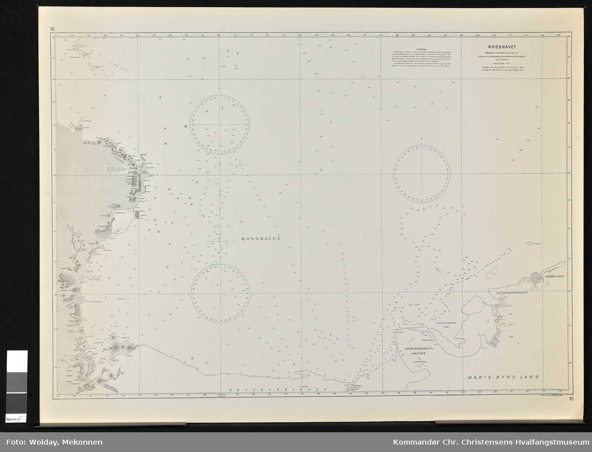 Rosshavet, Rossbarrieren, Jacob Ruppert kyst, Hobbs kyst, Marie Byrd land, Ballenyøyene mm.
