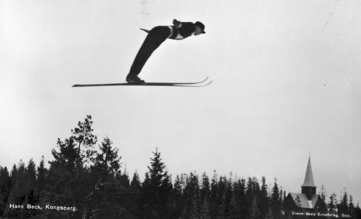 Kongsberg skier Hans Beck at Holmenkollen 1930