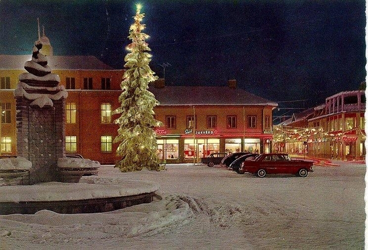 Stora torget. Vinterbild 1964.