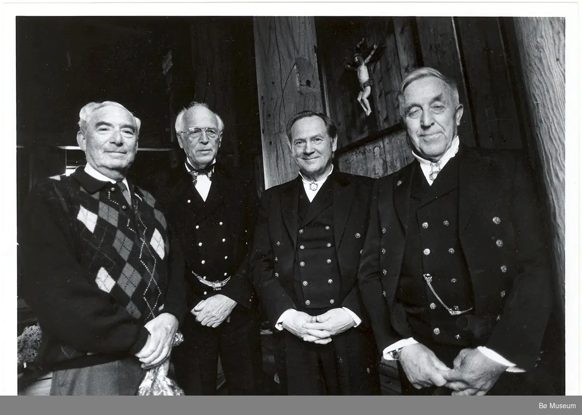 F.v. Jo Benkow, Jens Myro, Hauk Buen, Olav Øyaland. 1980 åra