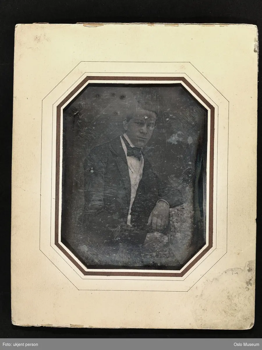 daguerreotypi, portrett, mann, stående halvfigur