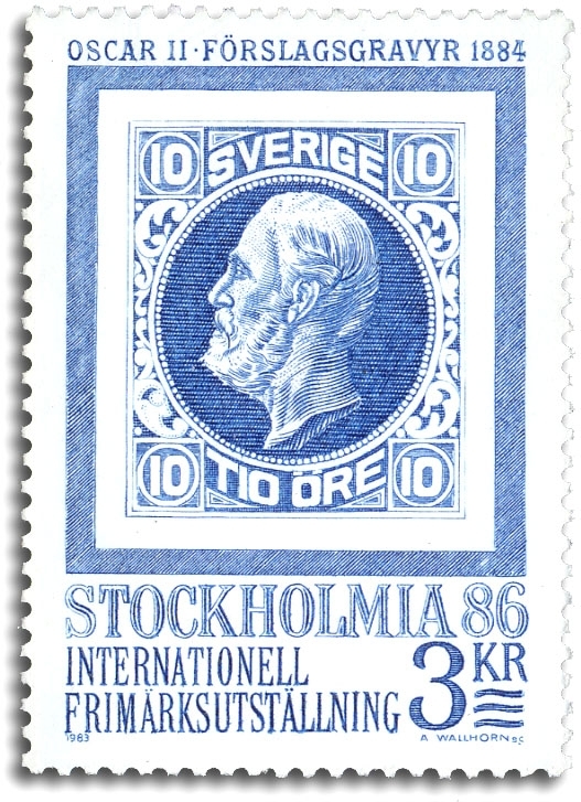 Oscar II, Förslagsgravyr 1884.