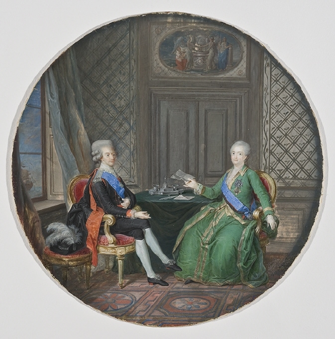 Gustaf III och Katarina II av Ryssland i Fredrikshamn 1783
