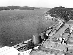 Oversiktbilde fra Moss. Fotografert fra Cellulosepipa mot no