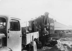 Arbeid med lastebil og gravemaskin tilhørende Orkla Grube-Ak