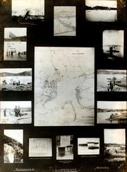 Gassledning, kart.
 Plansje med montasje som viser kart over