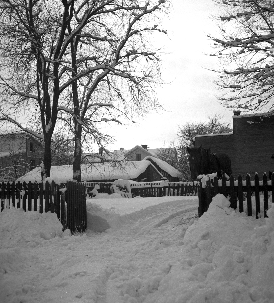 Vinter i Karlstad på 1930-talet.