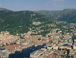 Flyfoto; Vågen, Nordnes og Ulrikken