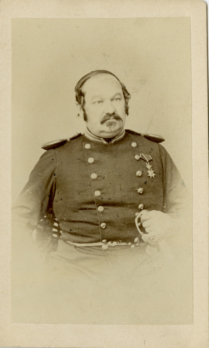 Porträtt av Carl Adolf Påhlman, kapten vid Kronobergs regemente I 11.