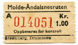 Bussbillett..Molde - Åndalsnesruten.