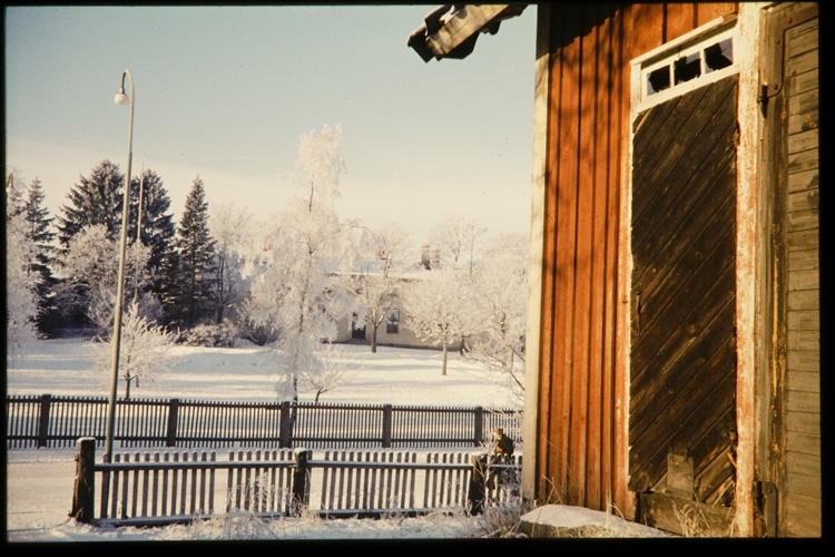 Wilhelminahemmet, sett från Ulriksberg. Väster, Växjö 1956. Ulriksbergspromenaden.