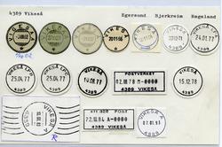 Stempelkatalog  4389 Vikeså, Bjerkreim kommune, Rogaland