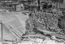 Bygginga av ny inntaksdam ved Eidefoss kraftverk i Ottavassd