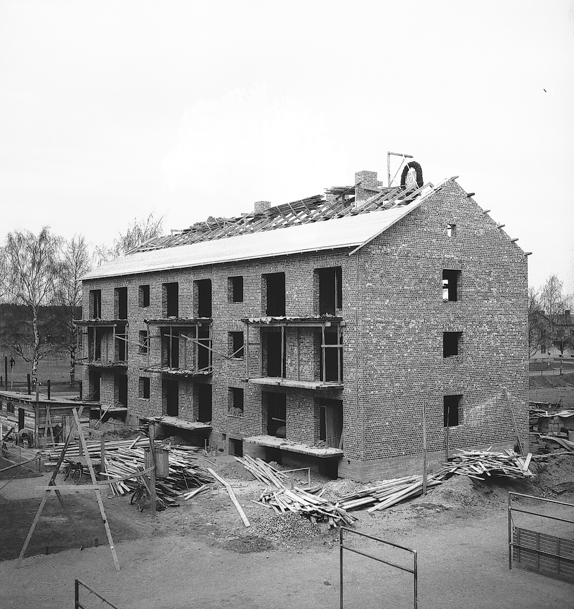HSB bygge 1938. Reportage för Gefle Dagblad.