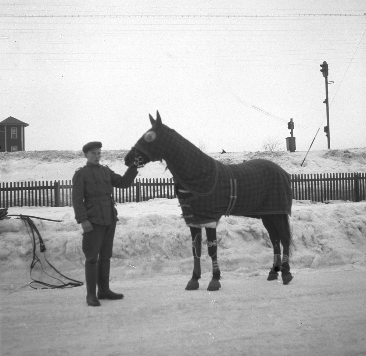 Malmbergs startades 1905 av Elof Malmberg. Blev en av Sveriges ledande producenter av artiklar för idrott, jakt, fiske, skytte och friluftsliv. En man och en häst med utrustning från Malmbergs. Den 26 januari 1938