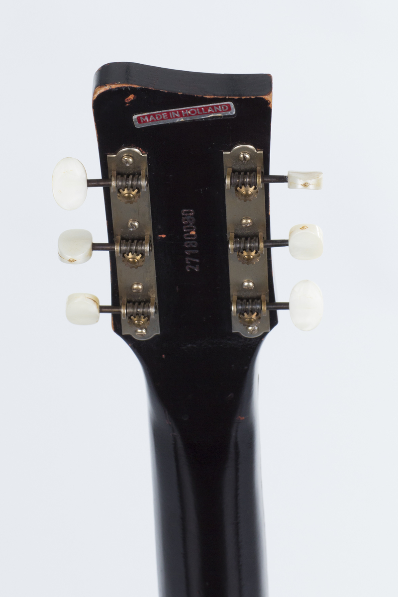 Gitar med enkel cutaway og hul kropp (hollow body), lakkert i Sunburst-finish. Påmontert kombinert pickup og plekterbrett med kontrollere for volum og tone.