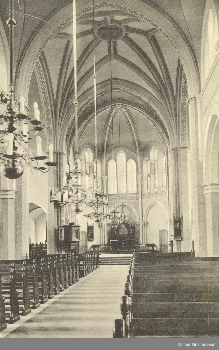 Interiör från Sankt Petri kyrka i Västervik.