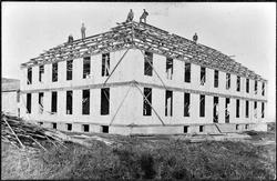 Husmorskolen under bygging, Brekstad.