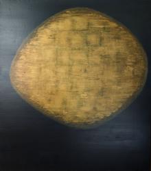 No°18 - 1956 Grand Soleil [Eggtempera og bladgull på lerret]