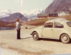 Utsikt innover mot Grøndalen Fausko gard til høgre.