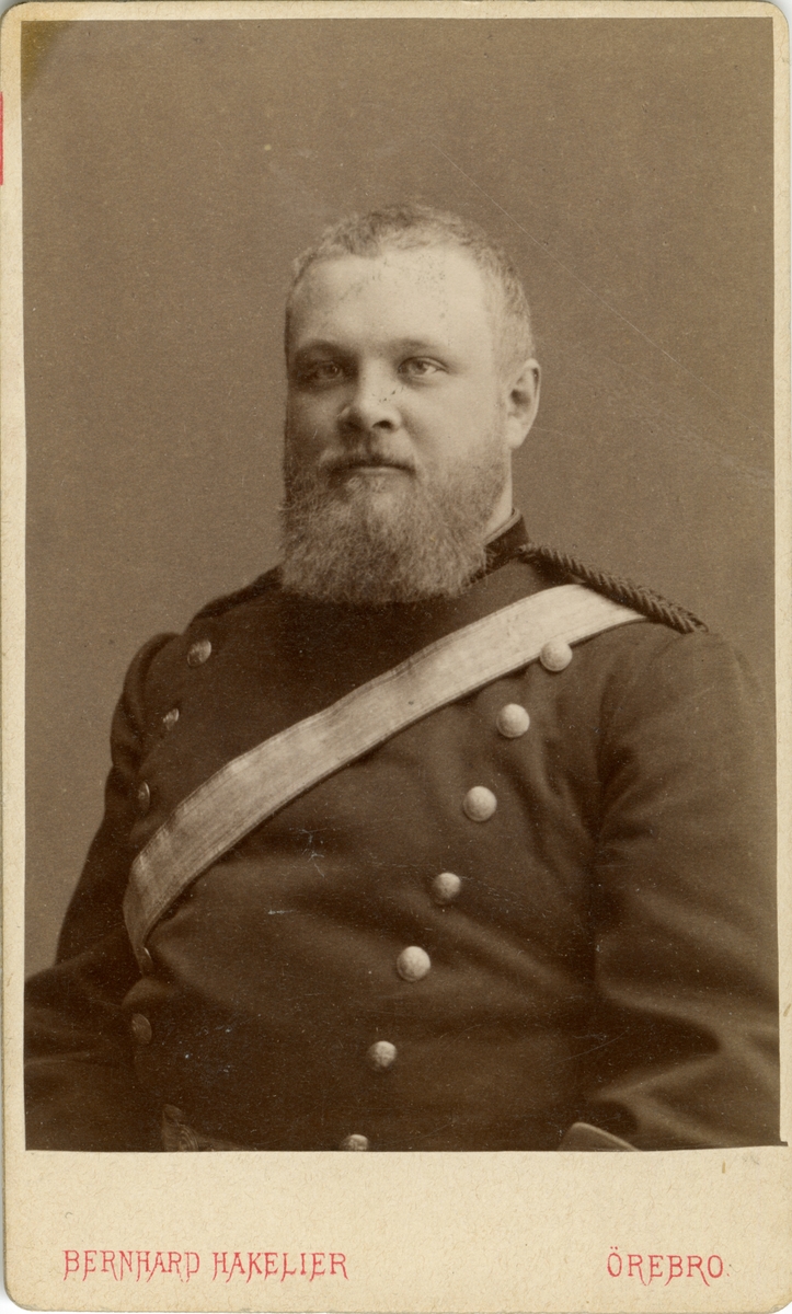 Porträtt av Anders Magnus Mauritz Lagerlöf, bataljonsläkare vid Västgöta regemente I 6.