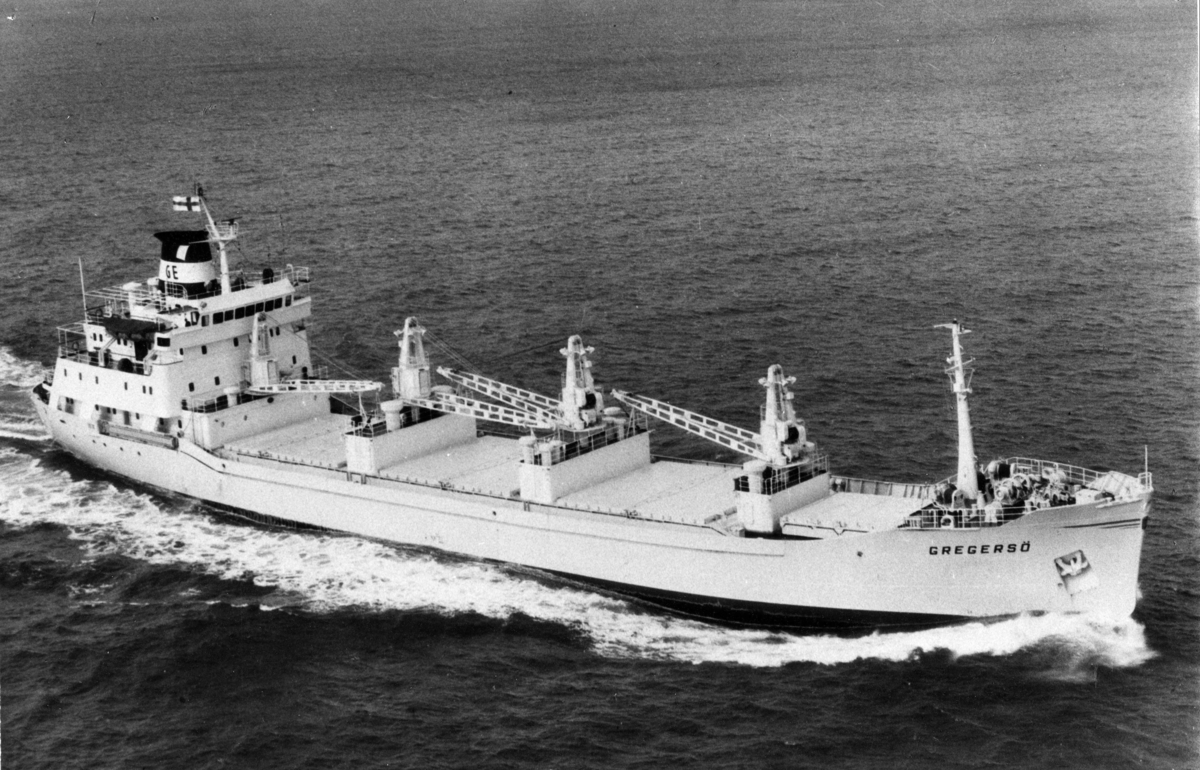 Lastfartyget ms Gregersö ägdes av Mariehamns Rederi Ab (Firma Gustaf Erikson) 1967- 1983.