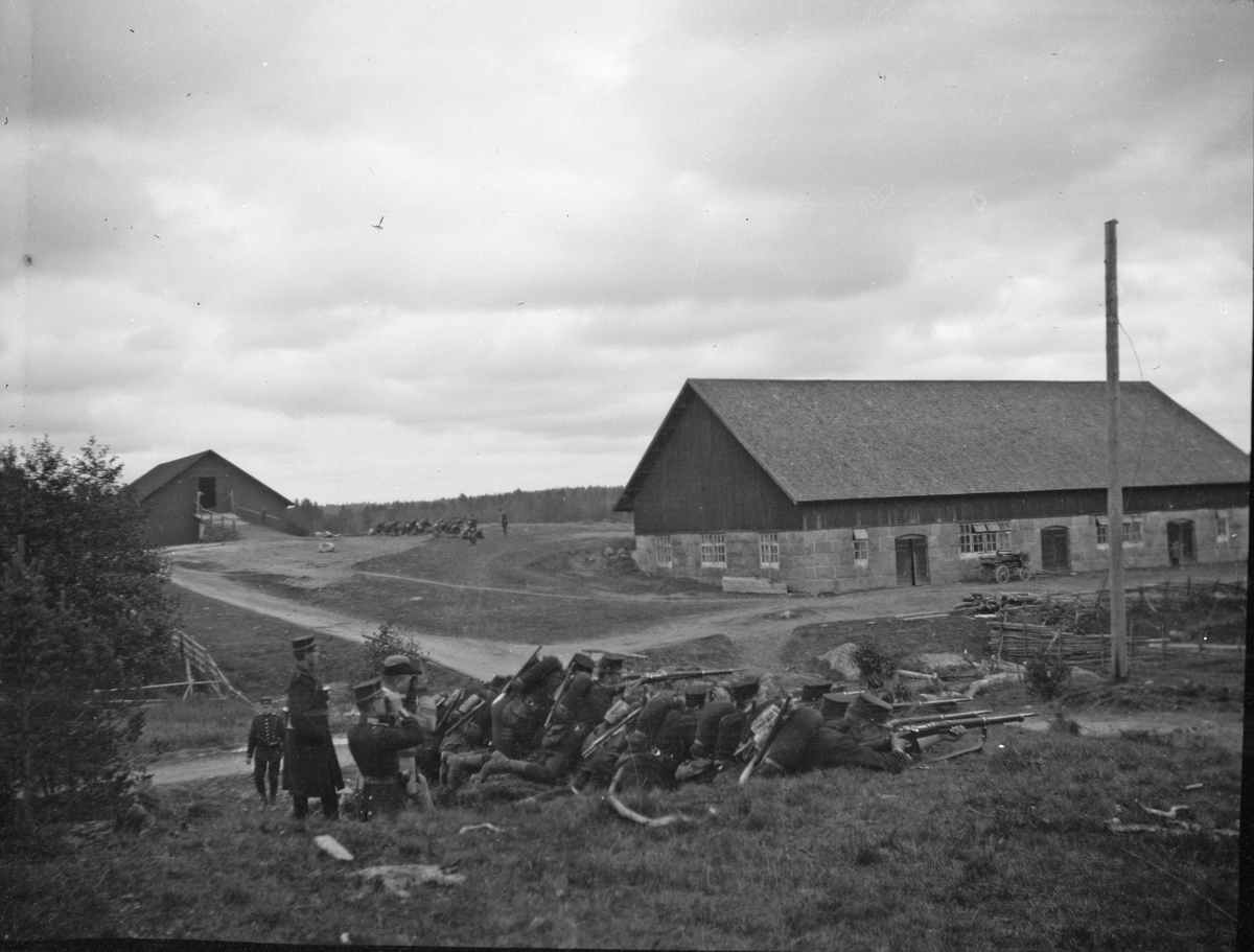 Kalmar regementes fältskjutning vid Tuna (Lillerum) 1912.
