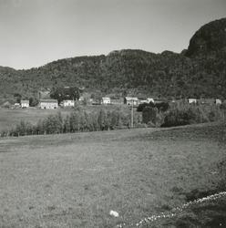 Prospektfotografi av flere gårdstun på Austrem (øvste Aksla)