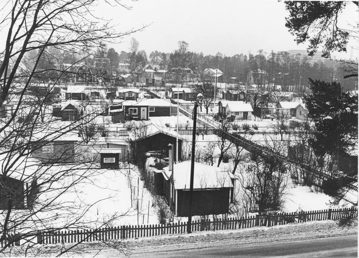 Utsikt över området från skolan.
Bäckebro koloniområde 1976-1977