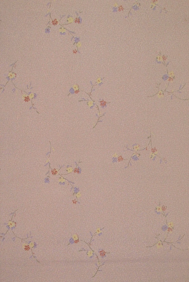 Ett luftigt blommönster i en föriktig färgskala över en textilimiterande bakgrund i beige nyanser.





Tillägg historik:
Tapet från gårdsmagasinet på Bråborgs kungsgård - Norrköping.