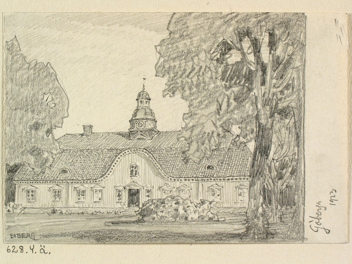 Teckning av Ferdinand Boberg. Småland, N. Vedbo hd., Linderås sn., Göberga, 