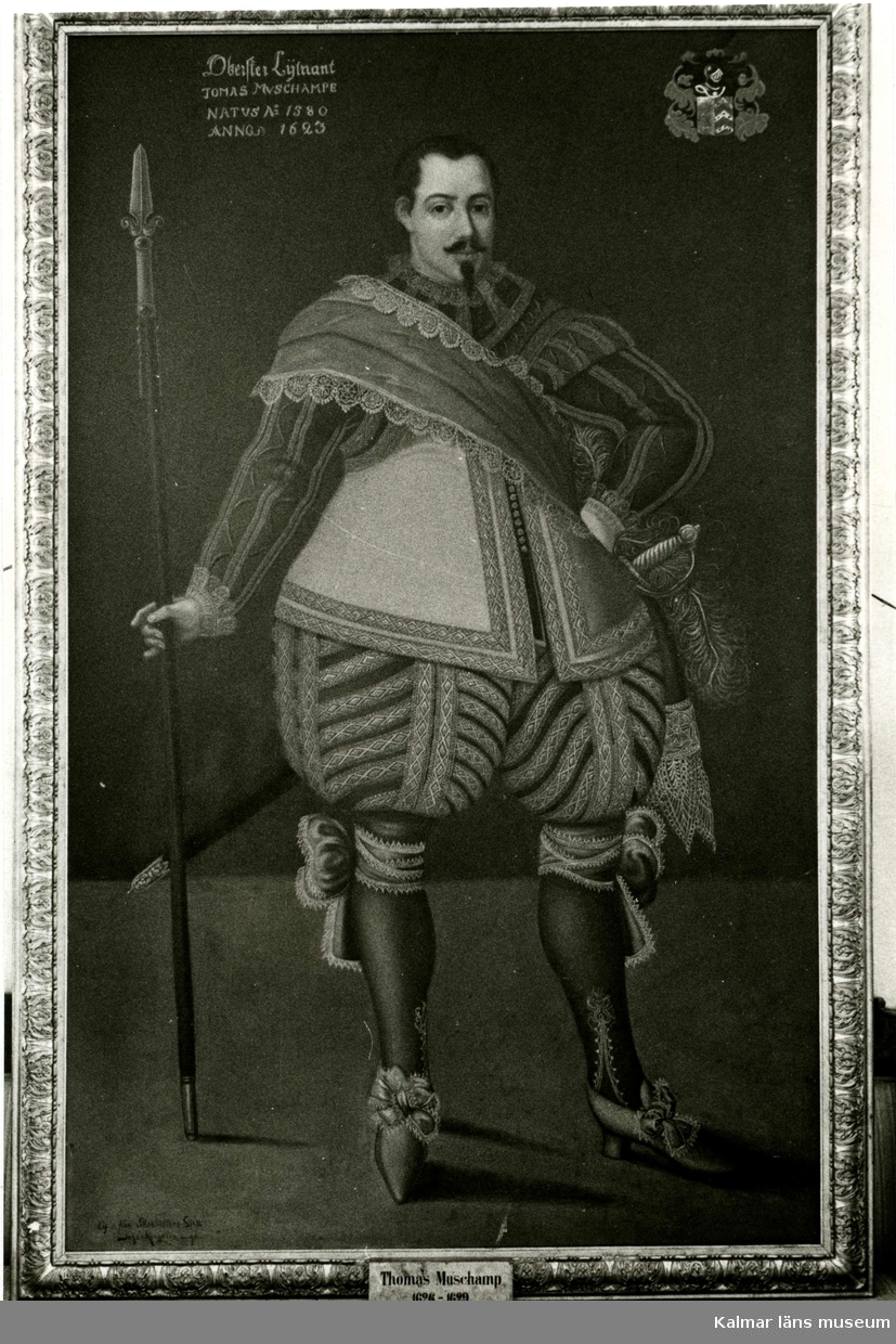 Muschamp Tomas född i England 1580. Kronobergs regementes förste chef.