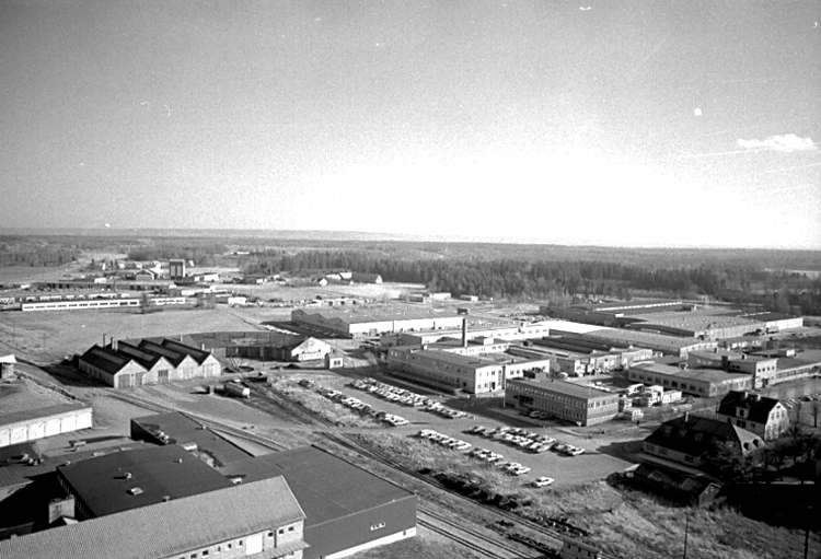 Utsikt över Skara från silotornet.
Industriområdet.
Glasbacken i bakgrunden.