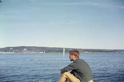 Utsikt fra Bygdøynes mot Hovedøya og Ekeberg.