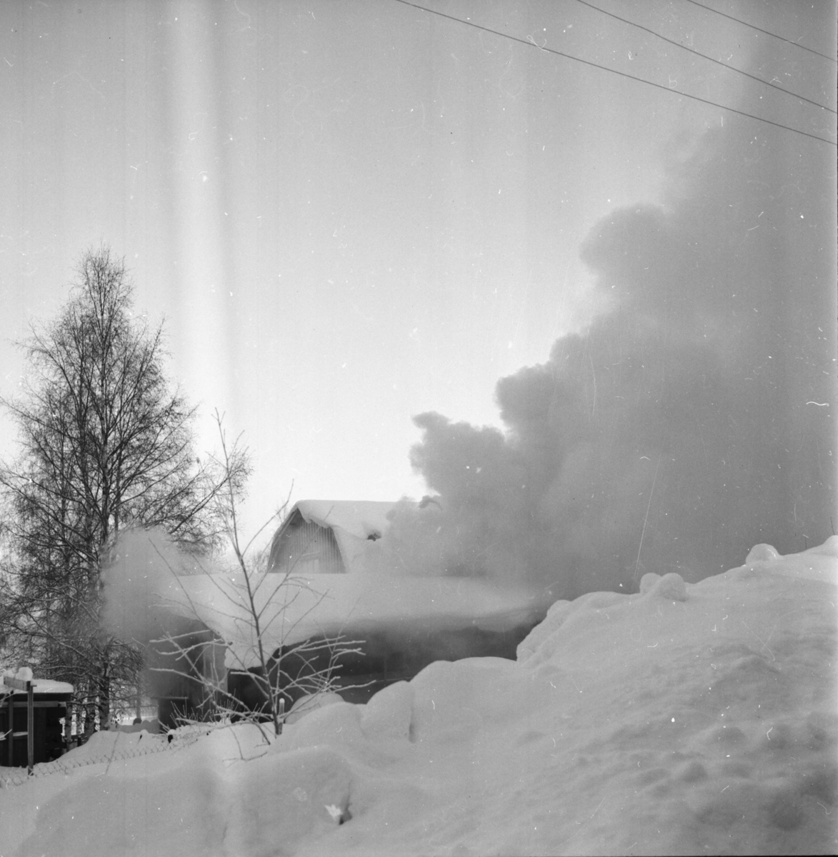 Brand på åsen
Bollnäs februari 1956