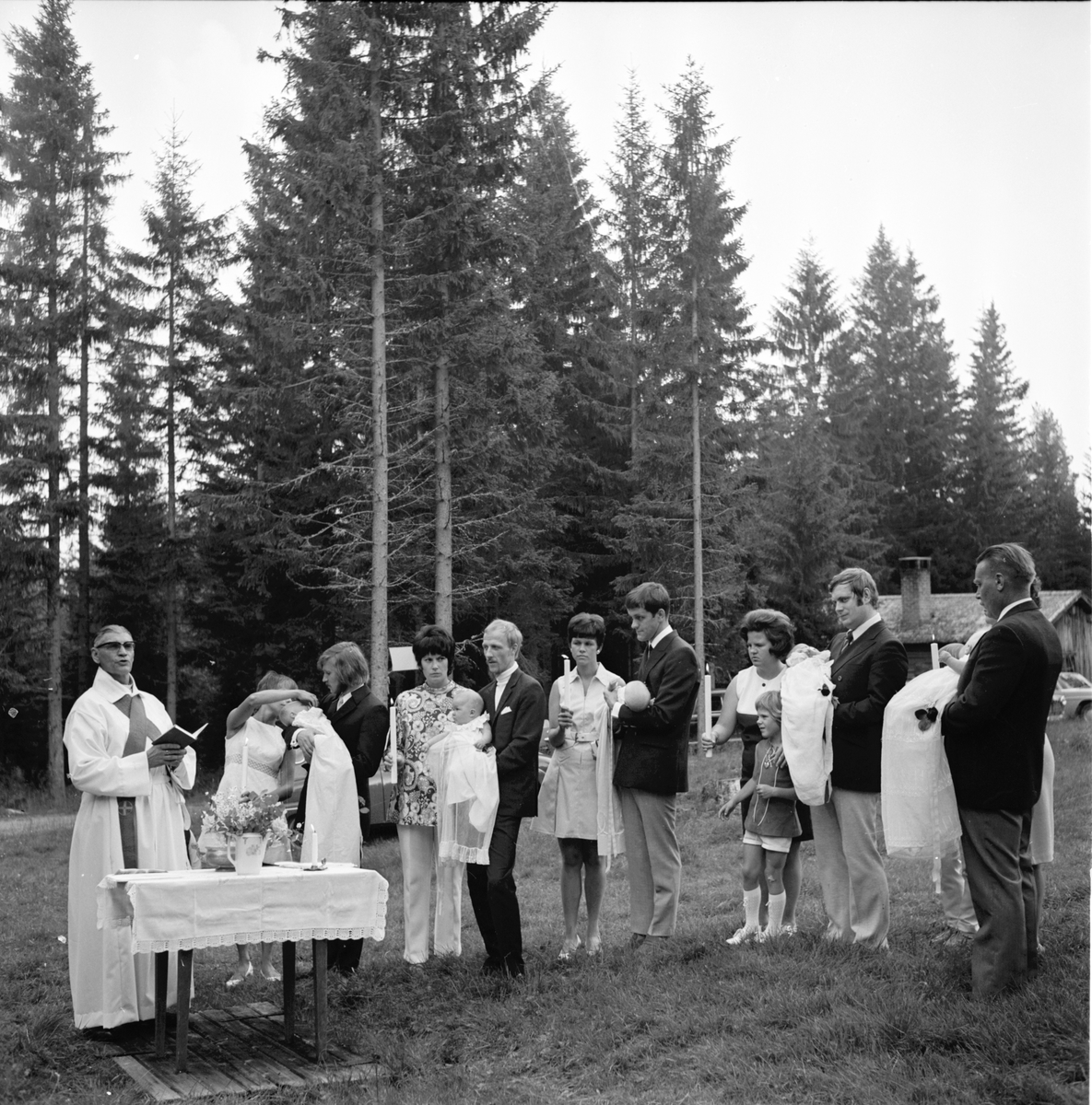 Möckelåsen,
Gudstjänst o Dop,
8 Augusti 1971
