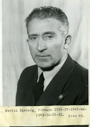 Portrett av Martin Egeberg (1896-1977) som var formann i Spo