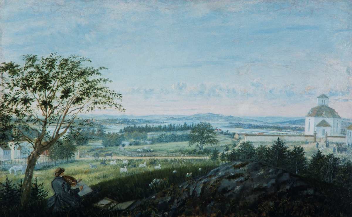 Kunst. maleri av mathias stoltenberg. (født 1799, død 1871) utsikt ... Maleri på 5 lerret