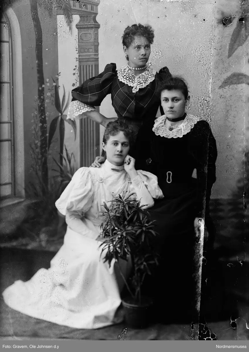 3 kvinner, ungdom, sositet, lakseturister?