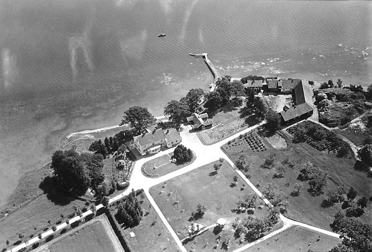 Flygbild över Sörviks herrgård på 1930-talet