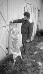 Narkohunden Nero med sin trener Asbjørn Hansen v/ Ås lensman