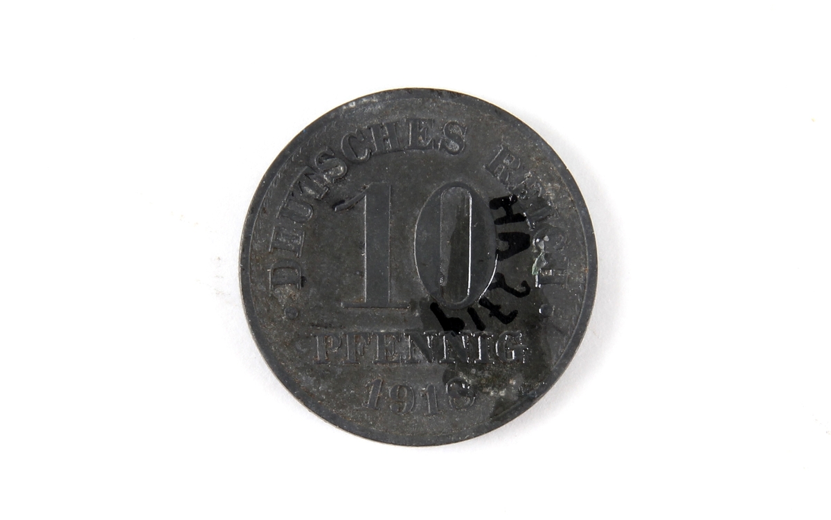 En tysk 10 pfennig frra 1918