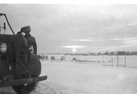 LV1 Karlsborg. 1941-42 års vintermarsch i närheten av Kristinehamn.