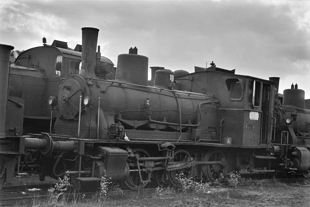 Damplokomotiv type 25e nr. 489 hensatt i Lodalen i Oslo.